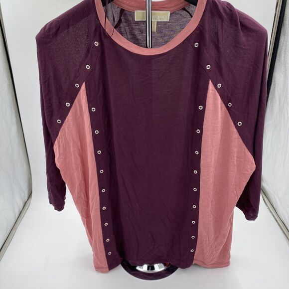 MICHAEL Michael Kors Tops - Michael Michael Kors Cordonovan Knit Layered Hem 3/4 Sleeve Top. size XS